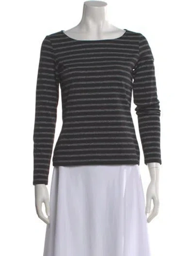 Pre-owned Saint James Striped Crew Neck Top In Gray