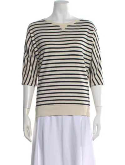 Pre-owned Saint James Striped Crew Neck Top In Neutral