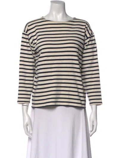 Pre-owned Saint James Striped Crew Neck Top In Neutral