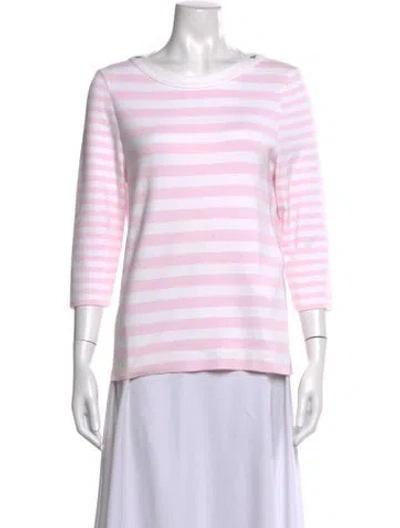 Pre-owned Saint James Striped Crew Neck Top In Purple