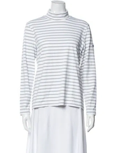 Pre-owned Saint James Striped Crew Neck Top W/ Tags In White