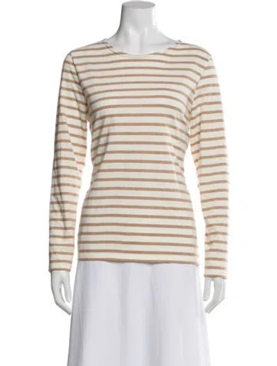 Pre-owned Saint James Striped Crew Neck Top W/ Tags In White