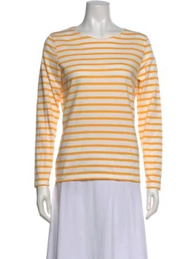 Pre-owned Saint James Striped Crew Neck Top In White