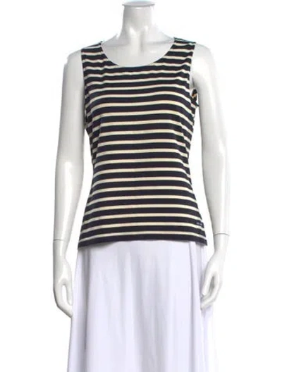 Pre-owned Saint James Striped Crew Neck Top In White