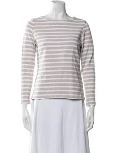 Pre-owned Saint James Striped Crew Neck Top In White