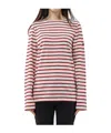 Saint James Striped Crewneck T-shirt In Multicolor