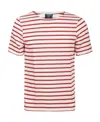 Saint James Striped Crewneck T-shirt In White