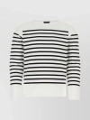 SAINT JAMES STRIPED EMBROIDERED COTTON SAILOR T-SHIRT