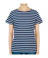 Saint James Striped Graphic T-shirt In Blue