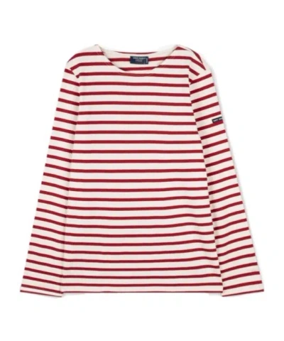 Saint James Striped Graphic T-shirt In Pink