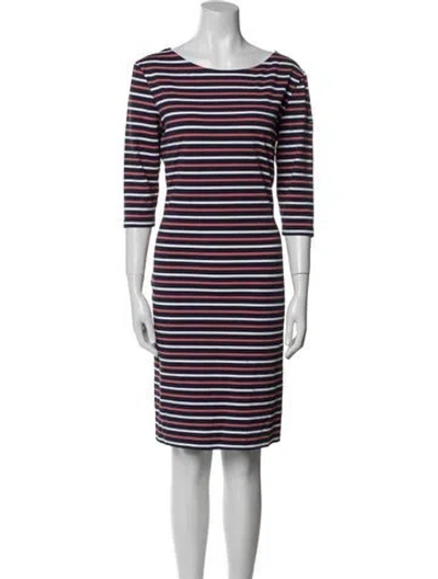 Pre-owned Saint James Striped Knee-length Dress In Blue