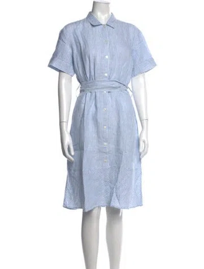 Pre-owned Saint James Striped Knee-length Dress In Blue