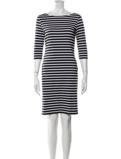Pre-owned Saint James Striped Knee-length Dress In Blue/white