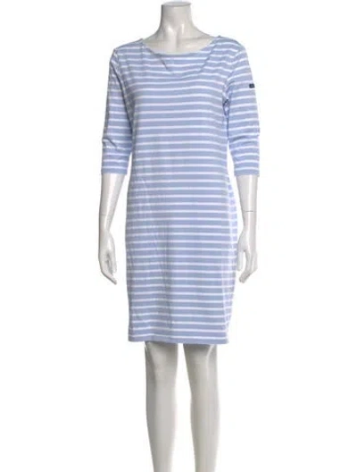 Pre-owned Saint James Striped Knee-length Dress In Blue/white