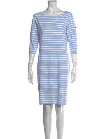 Pre-owned Saint James Striped Knee-length Dress In Blue/white