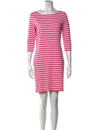 Pre-owned Saint James Striped Knee-length Dress In Pink