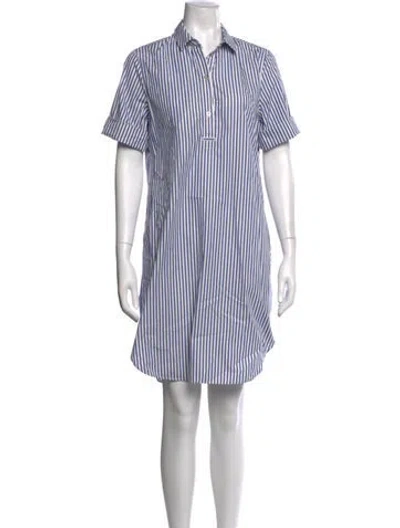 Pre-owned Saint James Striped Knee-length Dress W/ Tags In Blue