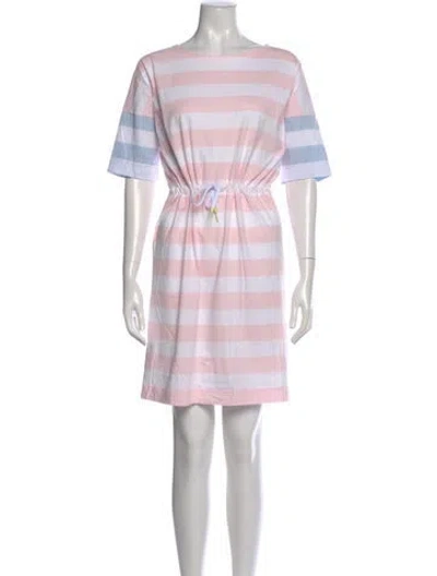 Pre-owned Saint James Striped Knee-length Dress W/ Tags In Pink