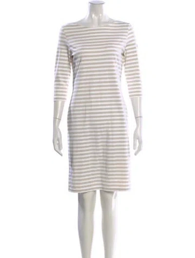 Pre-owned Saint James Striped Knee-length Dress In White