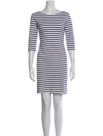 Pre-owned Saint James Striped Knee-length Dress In White