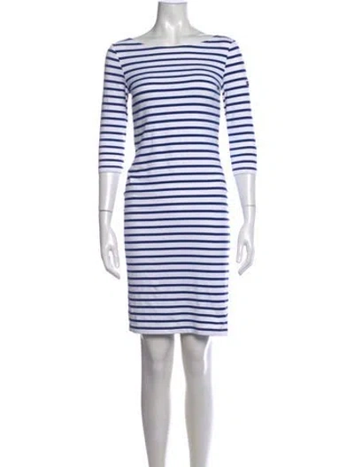 Pre-owned Saint James Striped Knee-length Dress In White