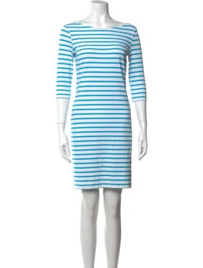 Pre-owned Saint James Striped Knee-length Dress In White
