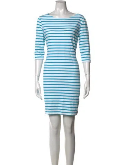 Pre-owned Saint James Striped Knee-length Dress In White