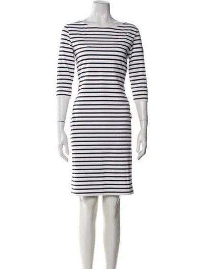 Pre-owned Saint James Striped Knee-length Dress In White