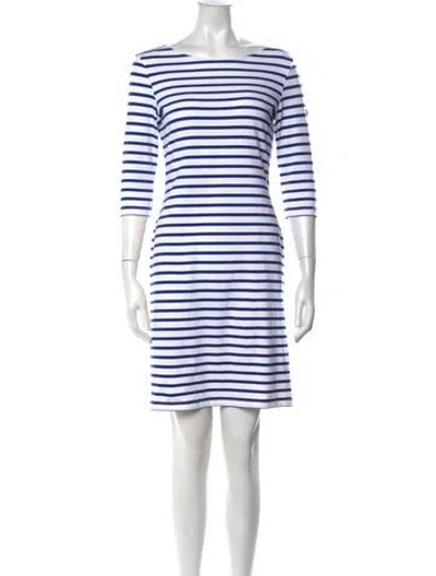 Pre-owned Saint James Striped Knee-length Dress In White