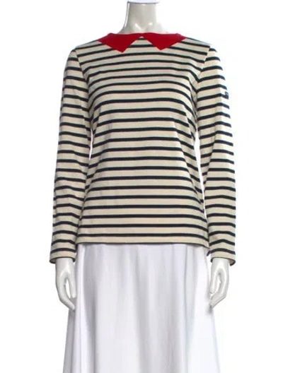 Pre-owned Saint James Striped Long Sleeve T-shirt In Neutral
