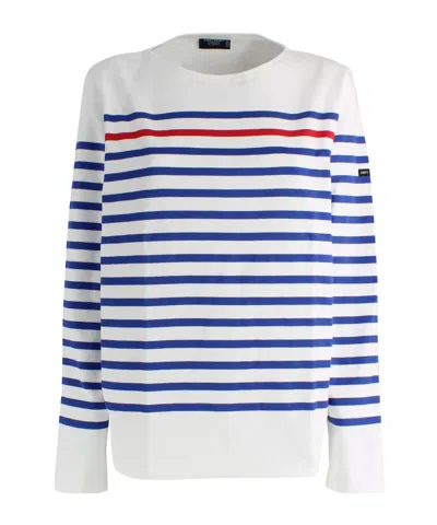 Saint James Striped Long-sleeved Sweatshirt In Multi