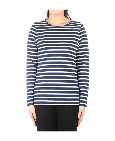 Saint James Striped Long-sleeved T-shirt In Blue