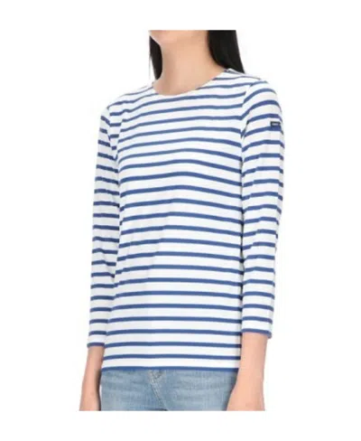 Saint James Striped Long-sleeved T-shirt In Blue