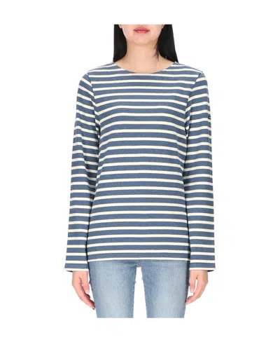 Saint James Striped Long-sleeved T-shirt In Blue