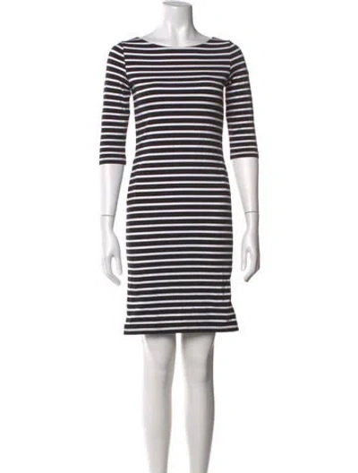 Pre-owned Saint James Striped Mini Dress In Black
