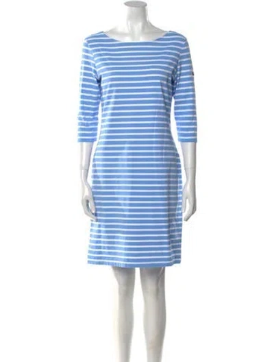 Pre-owned Saint James Striped Mini Dress In Blue