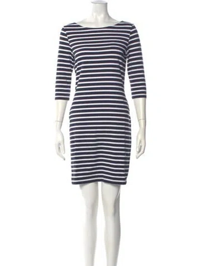 Pre-owned Saint James Striped Mini Dress In Blue