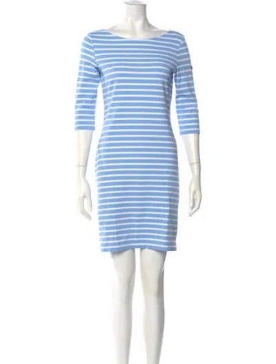 Pre-owned Saint James Striped Mini Dress In Blue