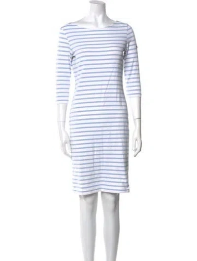 Pre-owned Saint James Striped Mini Dress In Blue