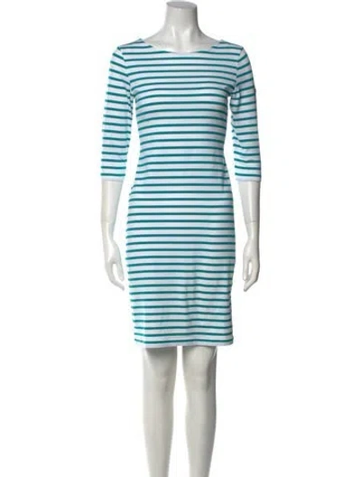 Pre-owned Saint James Striped Mini Dress In Blue