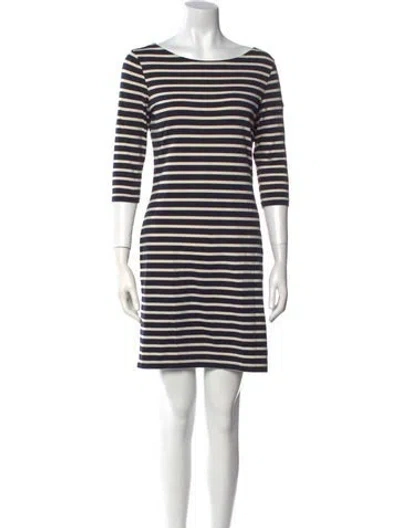 Pre-owned Saint James Striped Mini Dress In Blue