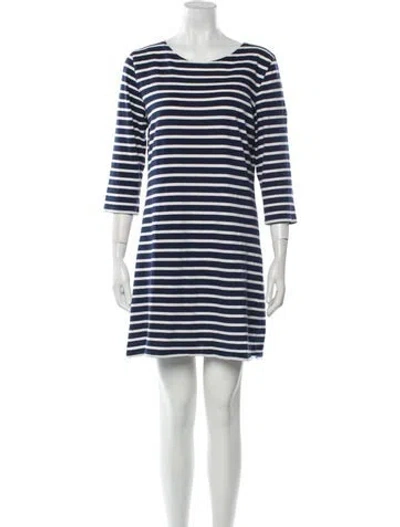 Pre-owned Saint James Striped Mini Dress In Blue