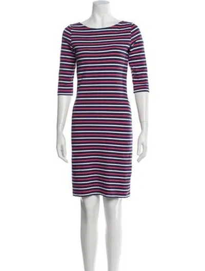 Pre-owned Saint James Striped Mini Dress In Blue