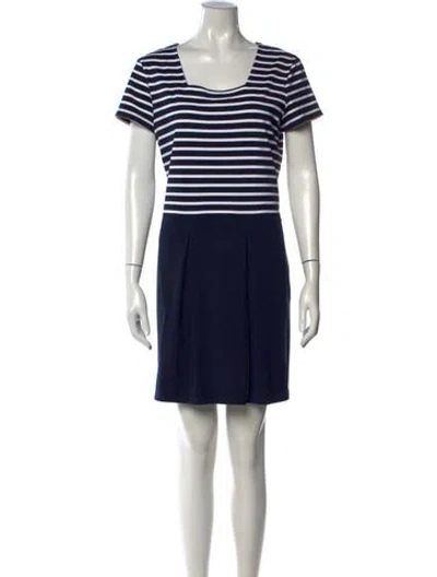 Pre-owned Saint James Striped Mini Dress In Blue