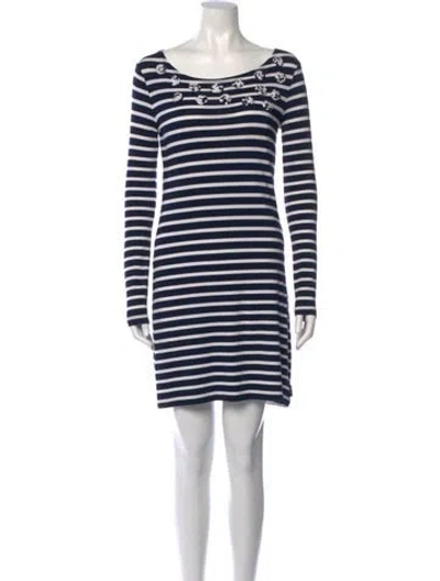 Pre-owned Saint James Striped Mini Dress In Multi
