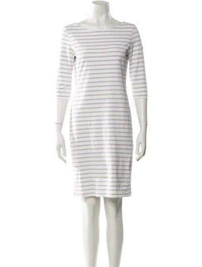 Pre-owned Saint James Striped Mini Dress In Neutral