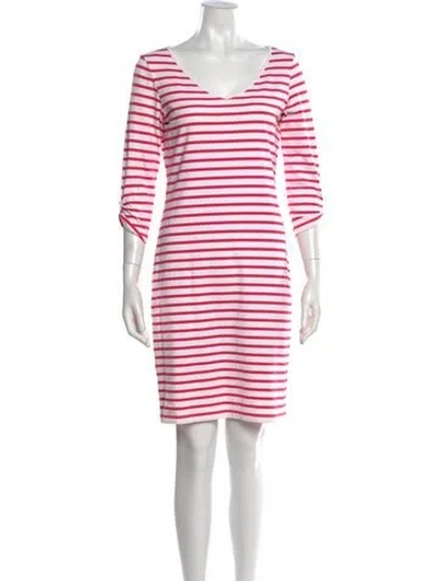 Pre-owned Saint James Striped Mini Dress In Pink