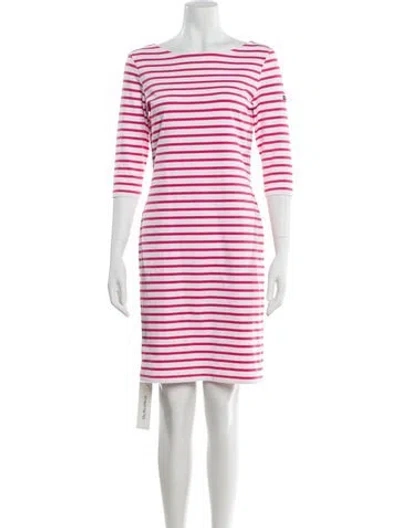 Pre-owned Saint James Striped Mini Dress In Red
