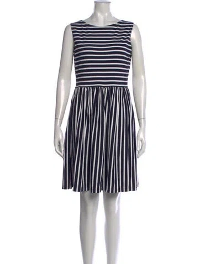 Pre-owned Saint James Striped Mini Dress W/ Tags In Blue/white