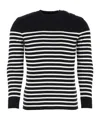 Saint James Striped Pattern Sweater In Black